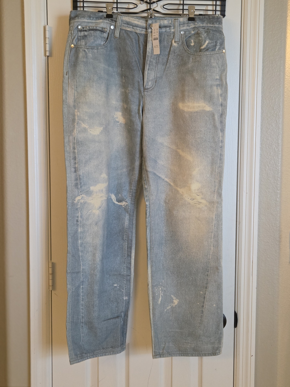 J. Crew Point Sur Denim Wide Leg High-Rise Distressed Jeans 31